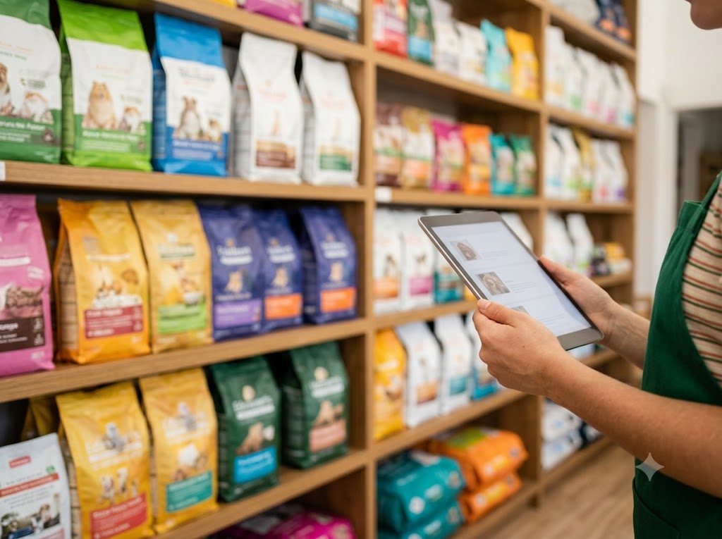 Controle de estoque de ração e agendamento de banho e tosa para pet shop