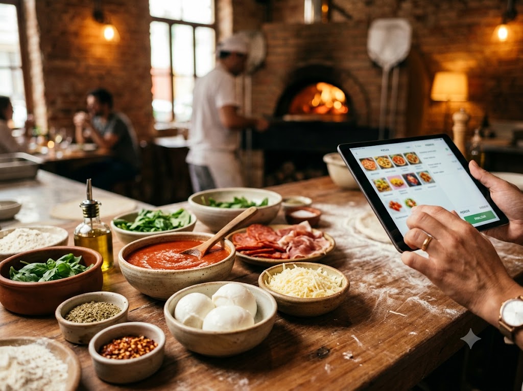 Controle de comandas e ficha técnica para pizzaria