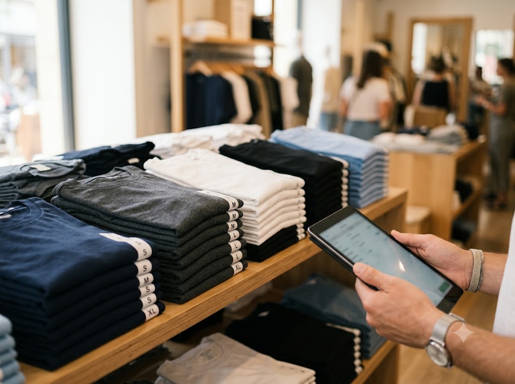 Controle de grade por tamanho e cor para loja de roupas e vestuário