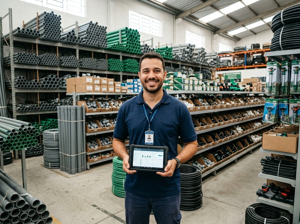 Sistema de gestão para empresa de tubos e acessórios para irrigação da Infomaster Sistemas